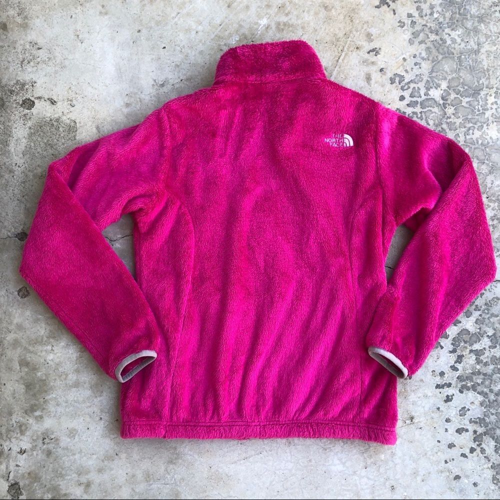 The North Face full zip fleece jacket pink Girls 14/16 Large - Picture 2 of 4